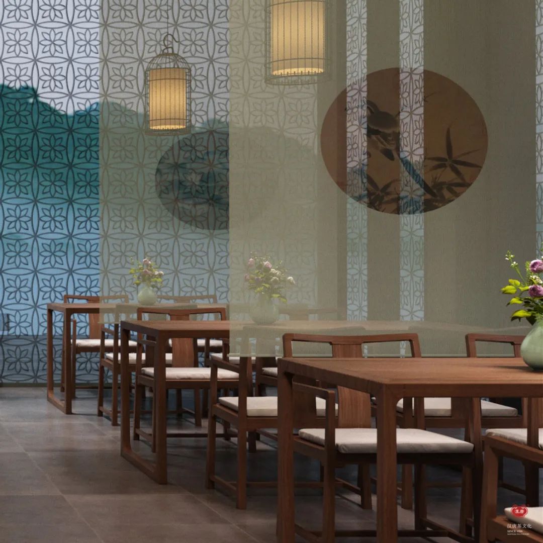 花园餐厅 | 以黑胡桃诠释工笔花鸟里的婉约审美插图2 花园餐厅 | 以黑胡桃诠释工笔花鸟里的婉约审美插图2